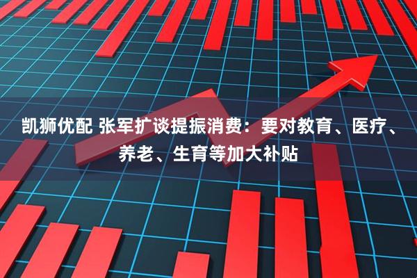 凯狮优配 张军扩谈提振消费：要对教育、医疗、养老、生育等加大补贴